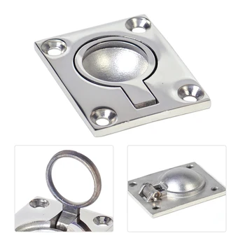 

4pcs High Quality Stainless Steel Ring Handle Flush Hatch Locker Cabinet Pull Lift Boat Marine