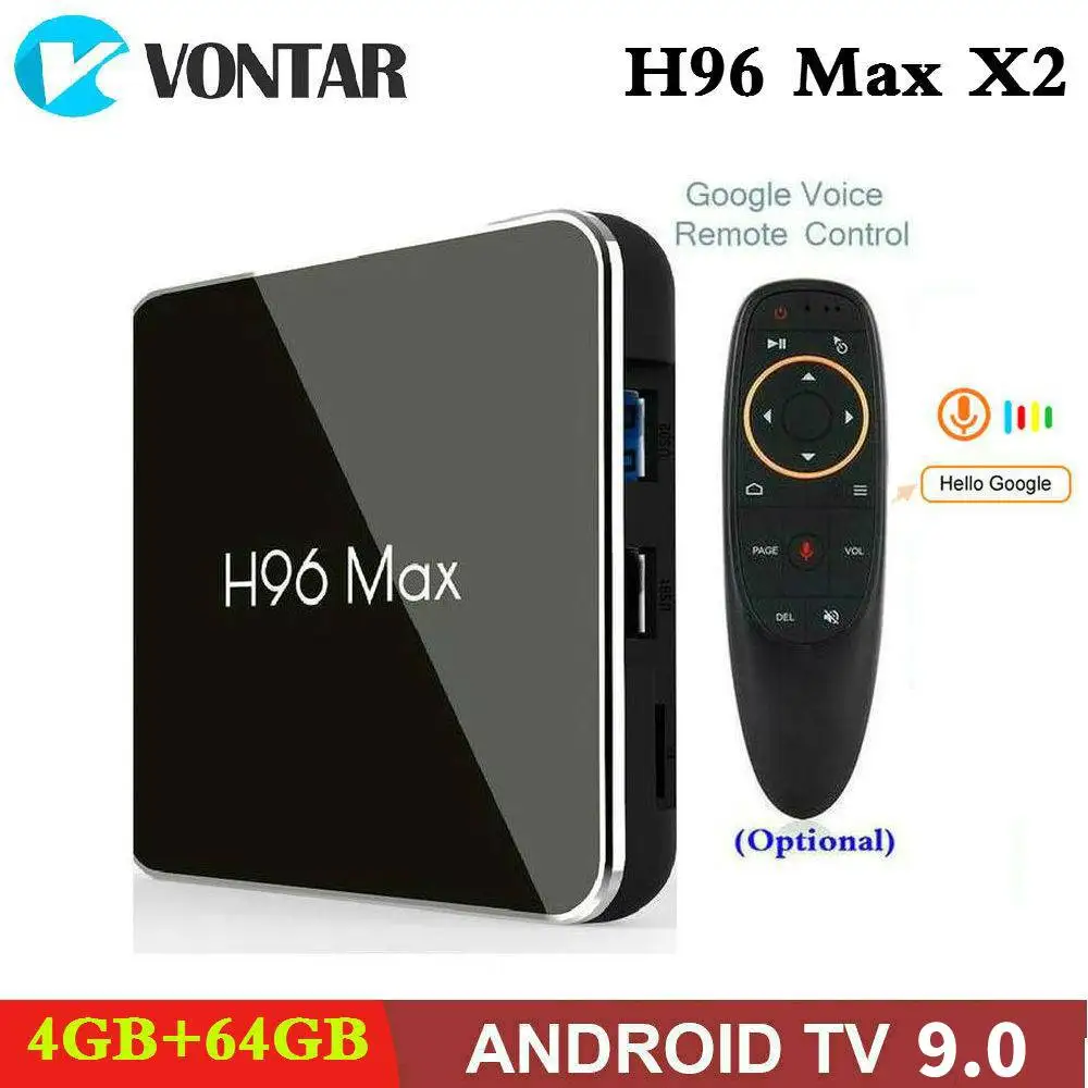 Online Amlogic S905X2 Smart TV BOX Android 9.0 H96 MAX X2 4K Media Player Google Spielen 2,4G 5G wifi 4GB RAM 64GB ROM H96MAX 2G16G 4G32G
