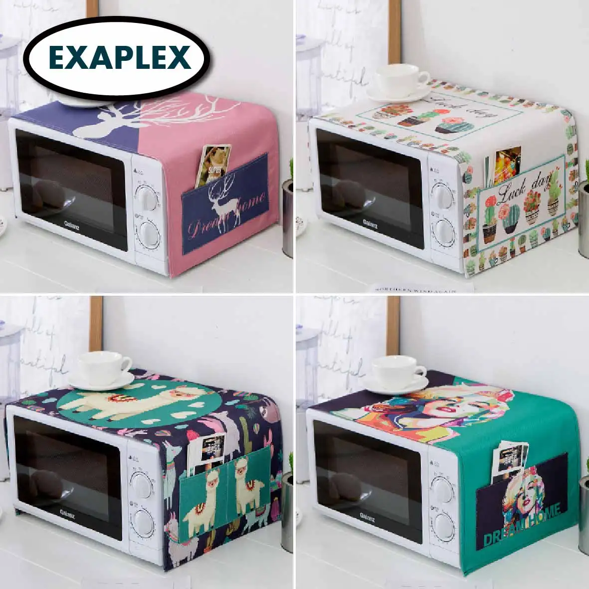 

Cover Microwave Oven Refrigerator Washing machine Dust palm Chinese style Japanese modern design