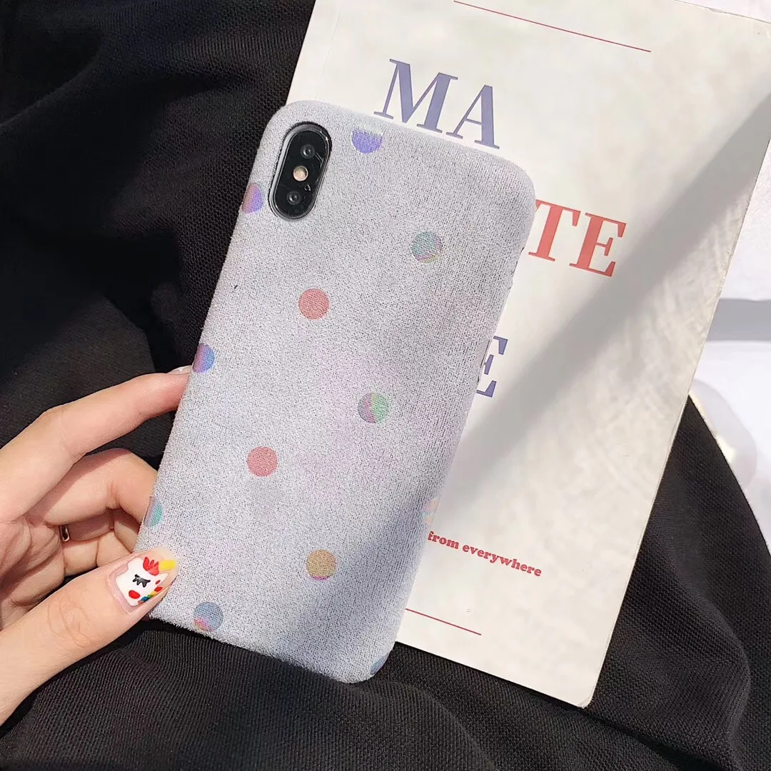 Теплый вельветовый Текстурированный чехол для телефона для IPhone 7 матовый пух Мягкий ТПУ чехол для IPhone 6 6s 8 Plus X Xs Чехлы для MAX XR Coque Capa