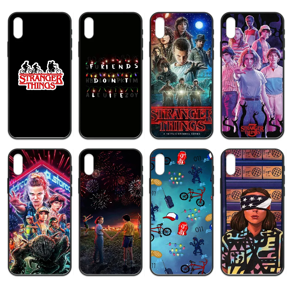 Странные вещи чехол для телефона корпус iphone 4 4s 5 5S SE 5C 6 6S 7 8 plus X XS XR 11 PRO MAX 2020 черный