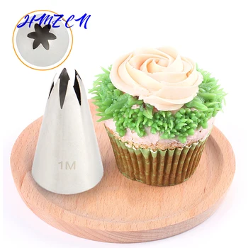 

1pc Big Size DIY Cream Cake Icing Piping Nozzles Pastry Tips Fondant Cake Decorating Tip Stainless Steel Nozzle Baking 1M