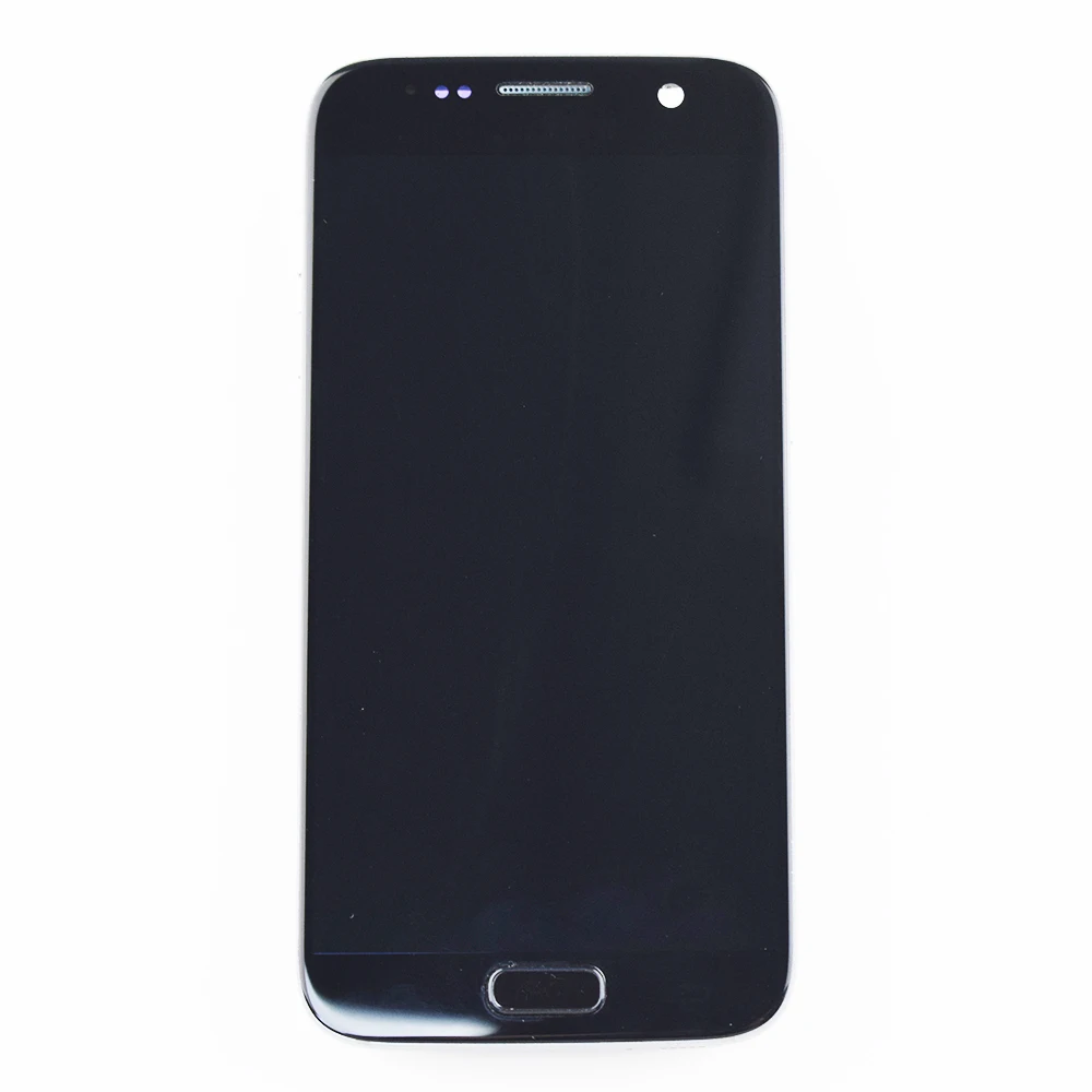 5.1'' SUPER AMOLED for SAMSUNG Galaxy S7 Flat Display G930 G930F Touch Screen Digitizer LCD with Frame Replacement FreeShipping