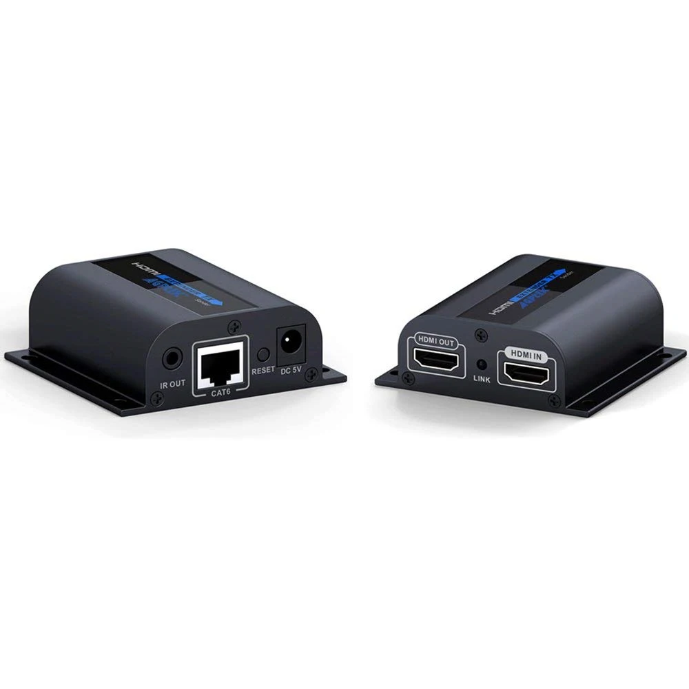 LKV372PRO передает сигналы HDMI по одному сетевому кабелю CAT6 до 60 м/196ft, поддерживает передачу инфракрасного сигнала
