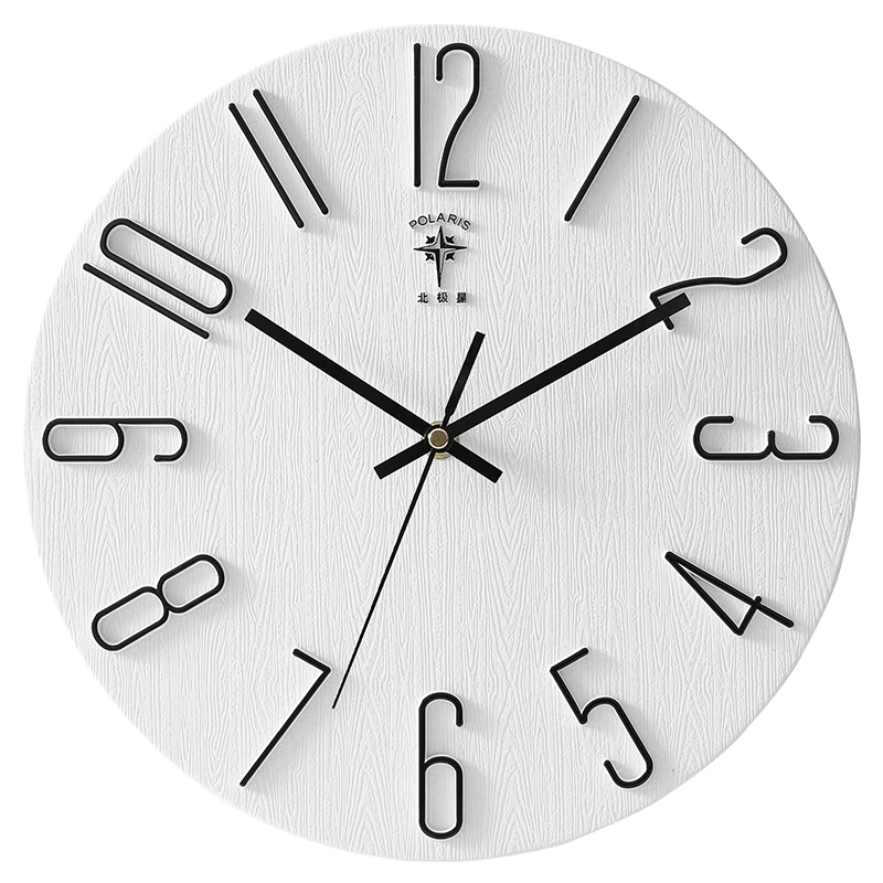 Hanging Wall Clock Nordic Design Silent Plastic Minimalist Wall Clock Electronic Living Room