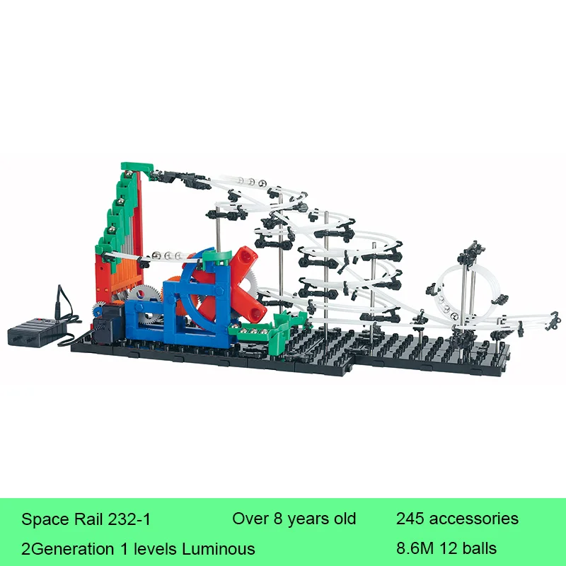 

DIY Educational Toys Hobby Space Rail 1 Levels 232-1 Tunnel Model Building Kits for Children Christmas Gifts