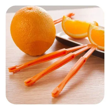 

2Pcs Orange Peelers Citrus Slicer Cutter Double Sided Lemons Remover Opener Kitchen Accessories Gadget (Orange)