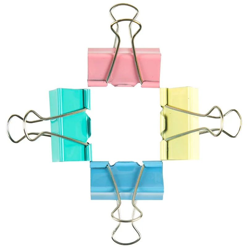 Color Binder Clip Large Size Hipster Metal Examination Paper Clip Dovetail Clip Medium Voucher Binder Clip