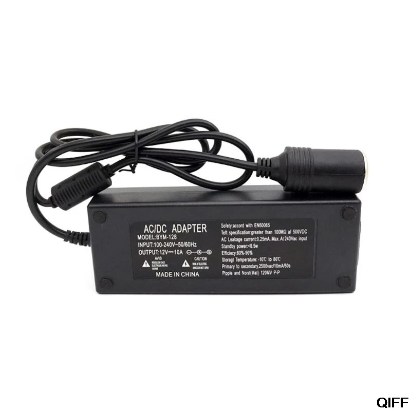 Прямая поставка& торговля 12В 10A 120W 110-220V в 12V розетка для автомобильного прикуривателя AC/DC Мощность адаптер 15 августа