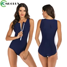 Купальник с принтом, на молнии, с высоким горлом, плюс размер, женский купальник без рукавов, костюм для серфинга, Цельный купальник, монокини, боди