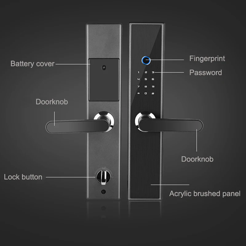 Умный отпечаток пальца Bluetooth wifi замок IC карта Пароль Клавиатура код электронный цифровой дверной замок для умного дома