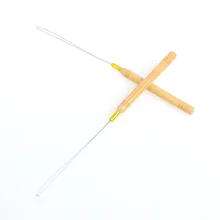 Прямая поставка и кольцо деревянная петля Тяговая игла для индийского бразильского петли щипцы для наращивания волос Oct.16