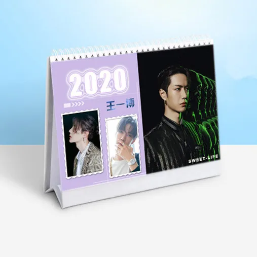 D Xiao Zhan Wang Yibo Star Character Calendar Chen Qing Ling настольные календари ежедневный планировщик расписаний,01-,12 - Цвет: D
