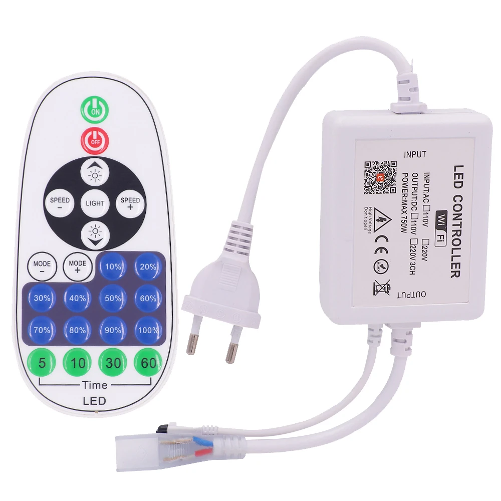 220V 110V Tuya WiFi controlador Dimmer cinta de LED de único Color luz 750W con controlador remoto WiFi Control|Controladores RGB| - AliExpress