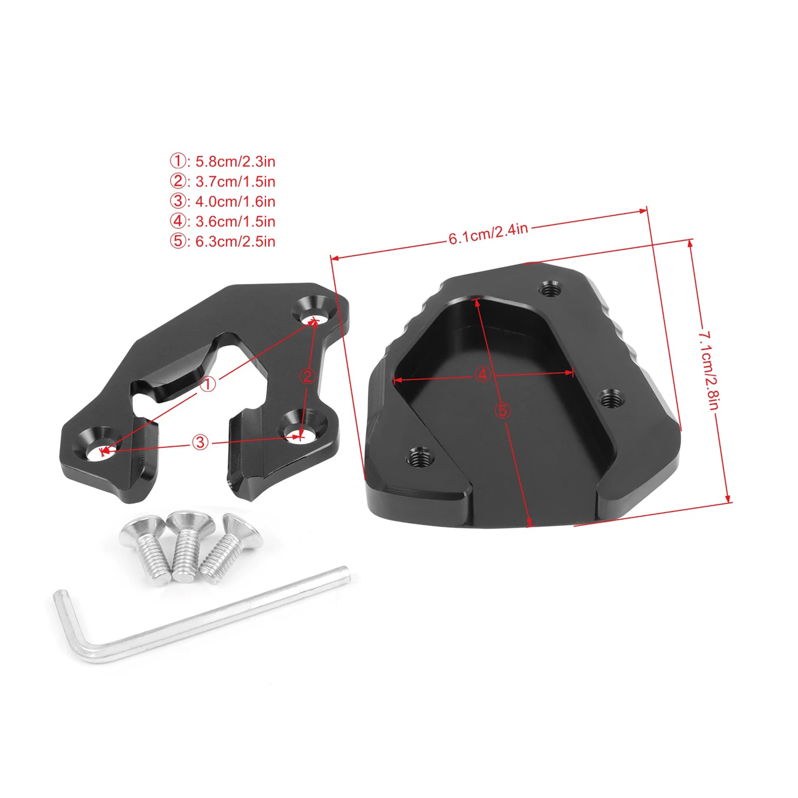 Kickstand Side Stand Support Enlarge Extension Plate Pad For Tiger 800 XC 2010-2014 800 XCx XCa XR XRx XRt 2015-2021