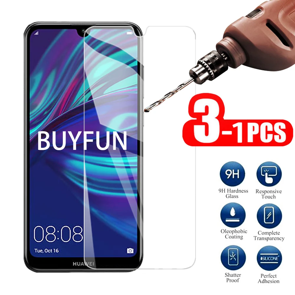 1-3 шт полное покрытие прозрачное стекло для Huawei Y7 Prime 2019 защитная пленка из