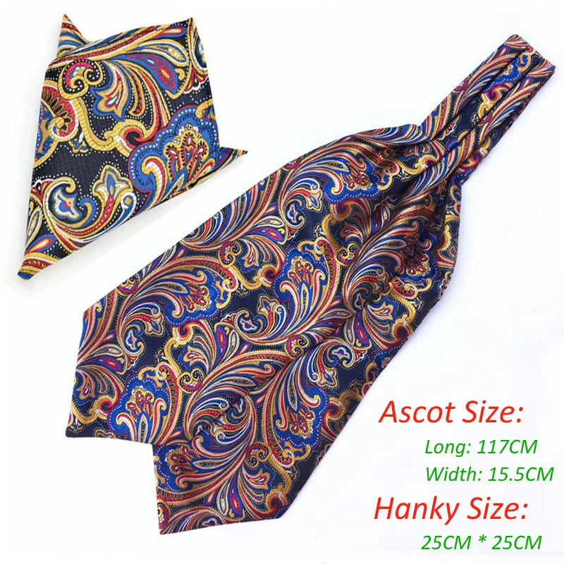 LJT13 1 17 роскошный мужской комплект Ascot винтажный Пейсли Цветочный жаккардовый
