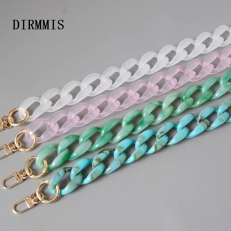 

New Fashion Woman Bag Accessory Detachable Replacement Chain Solid Candy Acrylic Luxury Strap Summer Women Shoulder Handle Chain