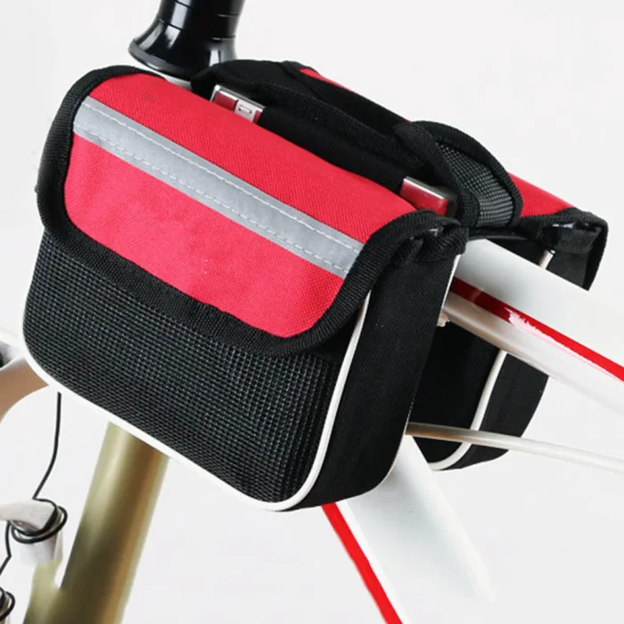 Durable Large Capacity Bike Bicycle Front Basket Waterproof Tube Handlebar Bag Outdoor Accessories THJ99