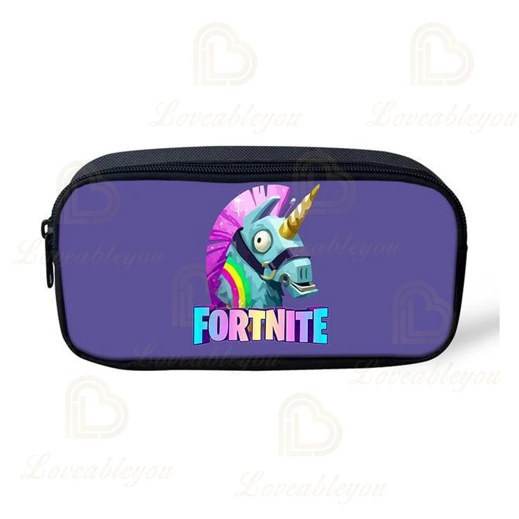 Estuche de lápices de Fortnite, bolsa lápices de gran capacidad con estampado de animados, papelería impermeable, fortaleza - AliExpress