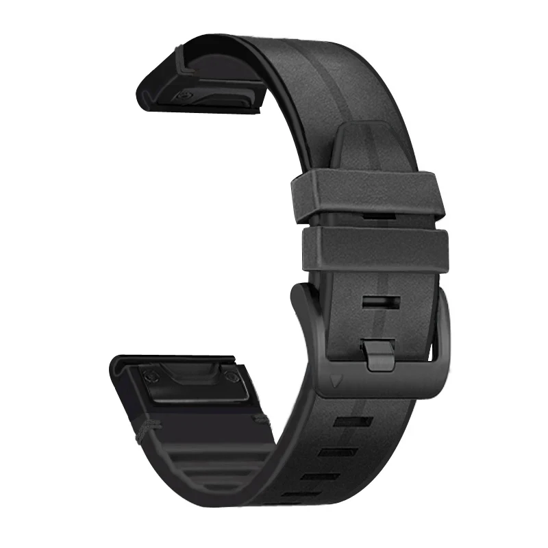 Pulseira para Garmin Fenix 5x Plus 6x Pro 3hr 26 22 mm Faixa de Couro Sílica Liberação Rápida Forerunner 935 945 - Image 2
