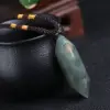 Natural Double Terminated Pointed Crystal Column Labradorite Moonstone Pendant Gemstone Reiki Healing Crystals Amulet Necklace 3