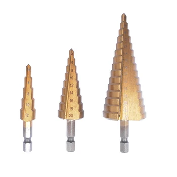 

4-12/20/32mm Steel Step Cone Drill Titanium Bit Wood Gold Drilling Hole Cutter