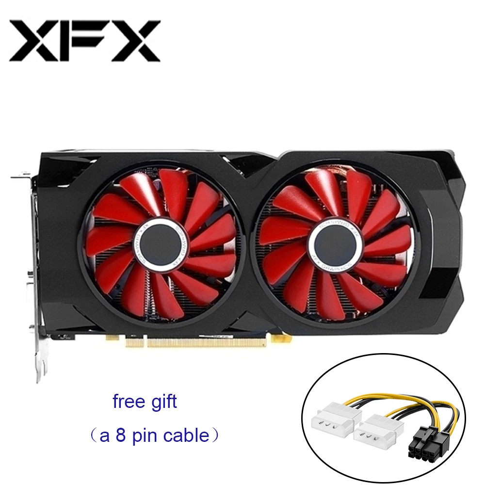 Видеокарта XFX AMD GPU Radeon RX 580, 4 ГБ DDR5, RX580, 4 Гб, 256Bit, настольная видеокарта для ПК, игровой компьютер, геймер, используемые карты