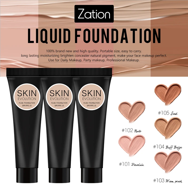 

Zation Matte Light Cream Long Lasting Professional Liquid Face Foundation Makeup Foundation Control Full Coverage Matte Base
