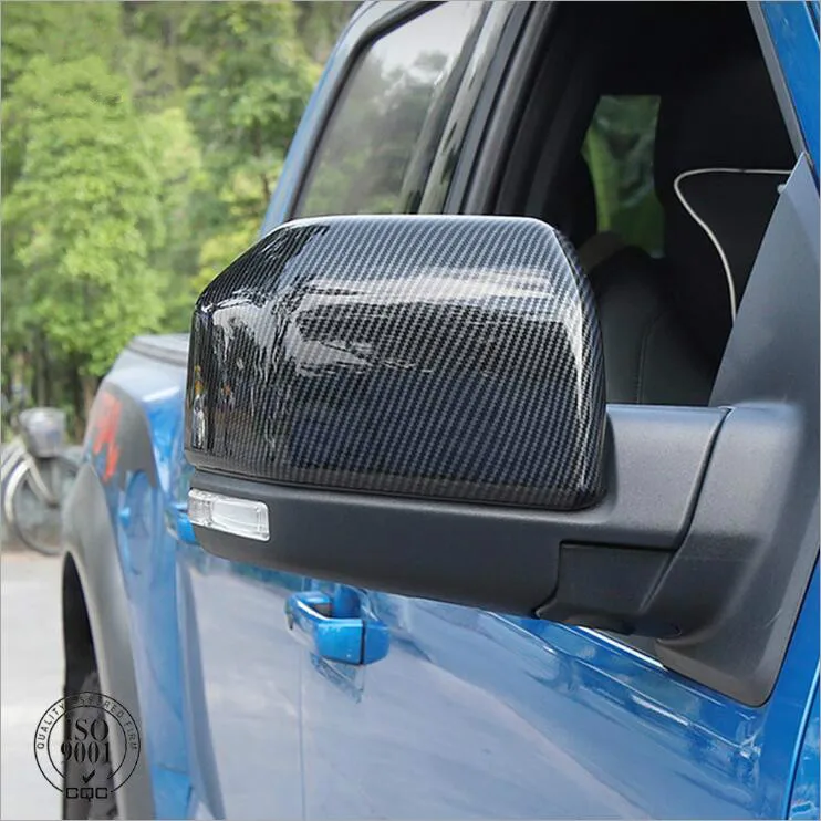 Углеродное ABS боковое зеркало заднего вида крышка для Ford F150 16 17 18 автомобильные аксессуары Стайлинг