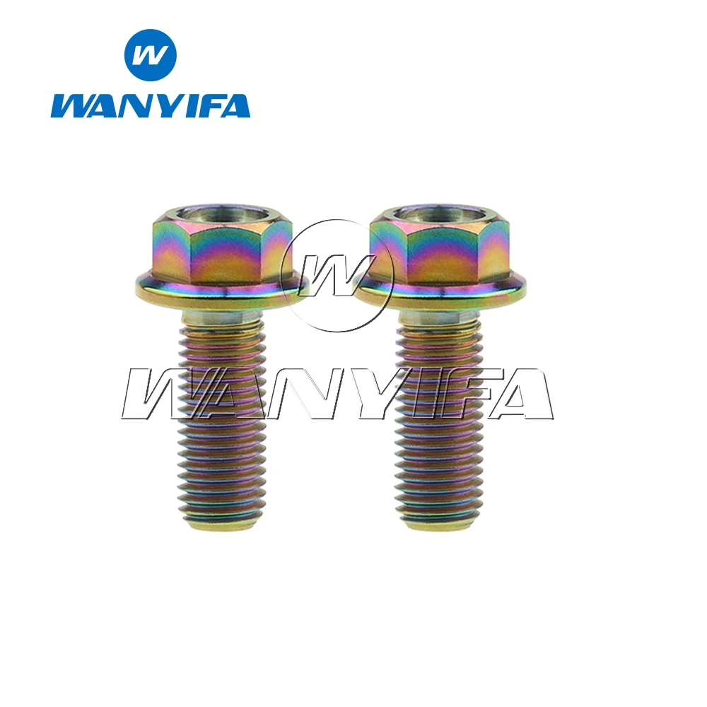 M6x15 rainbow Титан информацию о работоспособности системы/индикаторе температуры винт для велосипеда M6x10 15 20 25 30 35, 40 45 50 55 60 65 мм Велоспорт винты с шестигранной головкой фланец крепления - Цвет: M6x15 rainbow