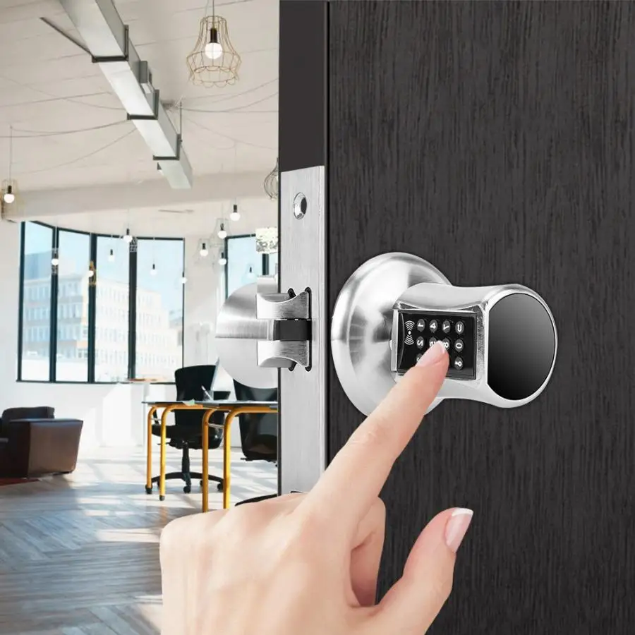 Smart Security Anti-Theft APP Keyboard Password Electronic Lock Cylinder with - 4000170918305