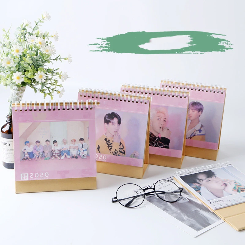 Kpop календарь Bangtan декор стола для мальчиков карта душа Persona картина украшение стола календарь