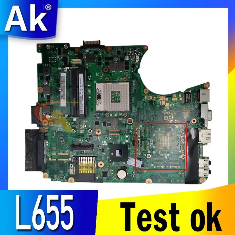 Материнская плата Akemy для ноутбука Toshiba Satellite L655 31BL6MB00N0 A000075480 DA0BL6MB6G1 HM55 GMA HD DDR3 |