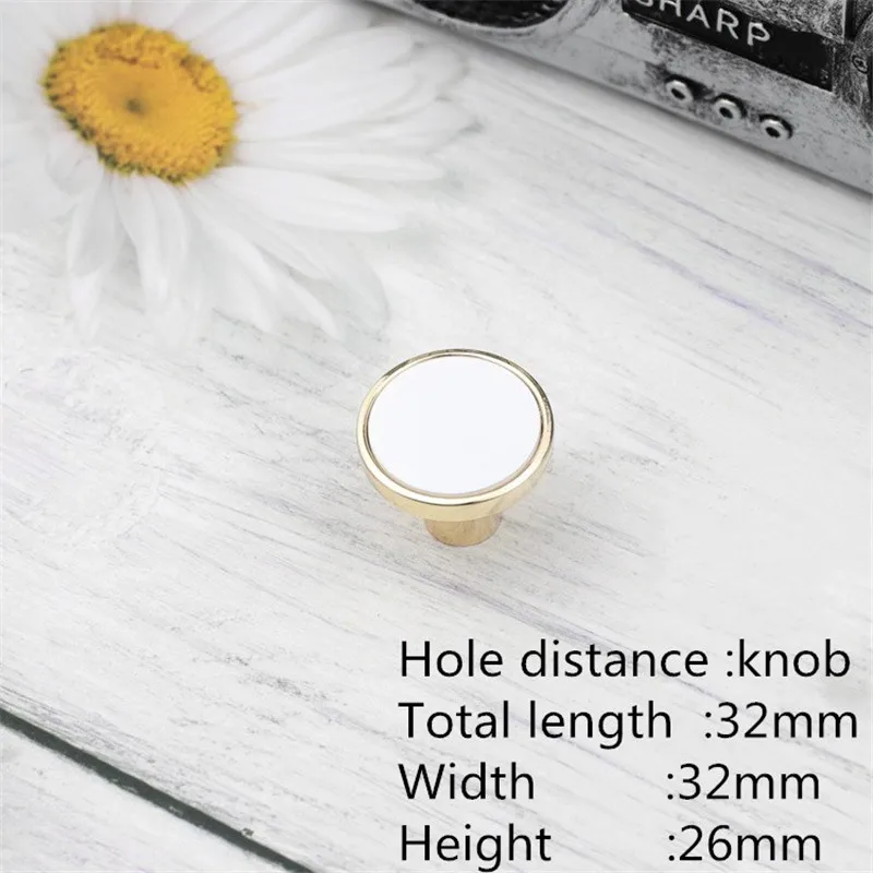 White-knob KK& FING 1 шт. ручки для современной мебели цинковый сплав кухонные шкафы дверные рукоятки, Ручки ящиков оборудование для дома - Цвет: White-knob