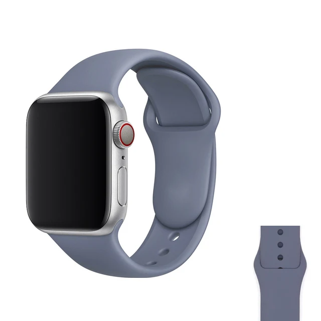 Silicone Strap For Apple Watch Band  7 41mm/45mm Series 6 SE 5 4 42mm/44mm Rubber Wristband iWatch 3 2 1 38/40mm Smart Bracelet 47