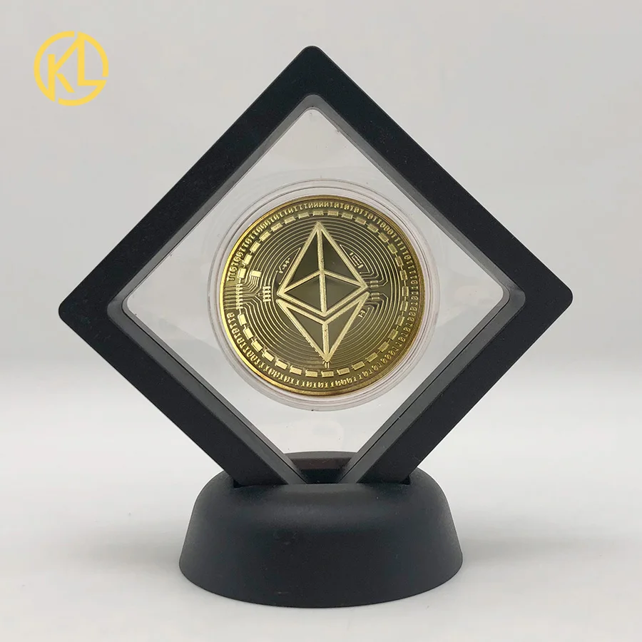 Позолоченная горячая Распродажа Биткоин битная монета Litecoin пульсация эфириум криптовалюта металлическая памятная монета с выставочным стендом