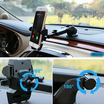 

Durable And Practical 360° Car Phone Holder Windshield Dash Suction Cup Mount Stand For Cell Phone GPS