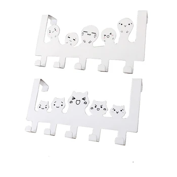 

Creative Cute Clothes Hook Clothes Hangers Free of Punching Door After The Door Free Nail-free Door Hooks Bedroom Door Seams
