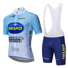 Новая команда delkoman pro велосипедная майка 20D велосипедные шорты набор Ropa Ciclismo летняя быстросохнущая одежда для велоспорта