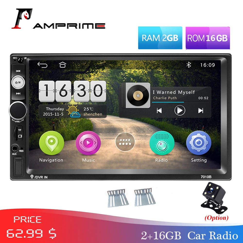 AMPrime Android автомобильное радио стерео 2din 7 &quotавтомобильный мультимедиа GPS