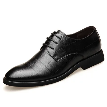 

Men Shoes Business Formal Men Leather Shoes Casual Office Shoes Fashion Dress Wedding Brogues Shoes Oxfords Males