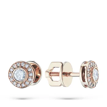 

Pusety red gold with diamonds e0201ps02150500