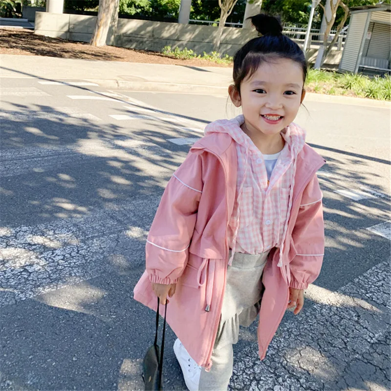

Fashion Children autumn winter jacket and coat 2019 Litter girl Long-length overcoat for kids clothes girls thicken windbreak