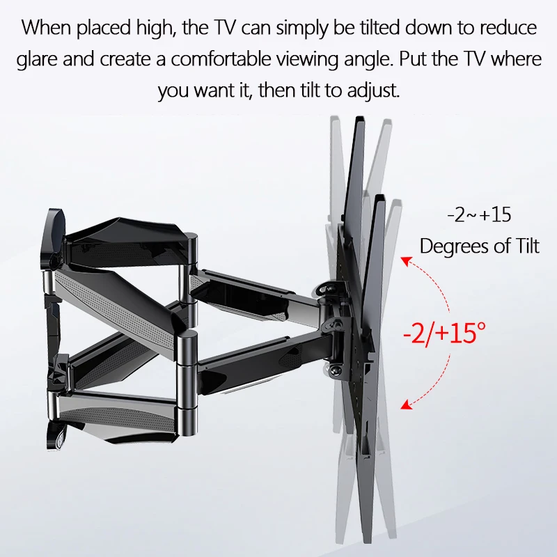 Настенные крепления для телевизоров ТВ кронштейн для большинства 26-55 дюймов плоский экран полное движение с Поворотный Шарнир двойные рычаги Макс VESA 400x400 мм