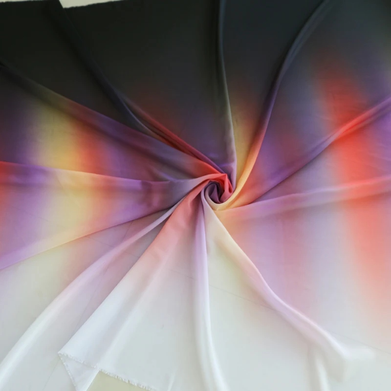 Новое поступление имитация шелковой ткани 100d шифоновые красочные платья