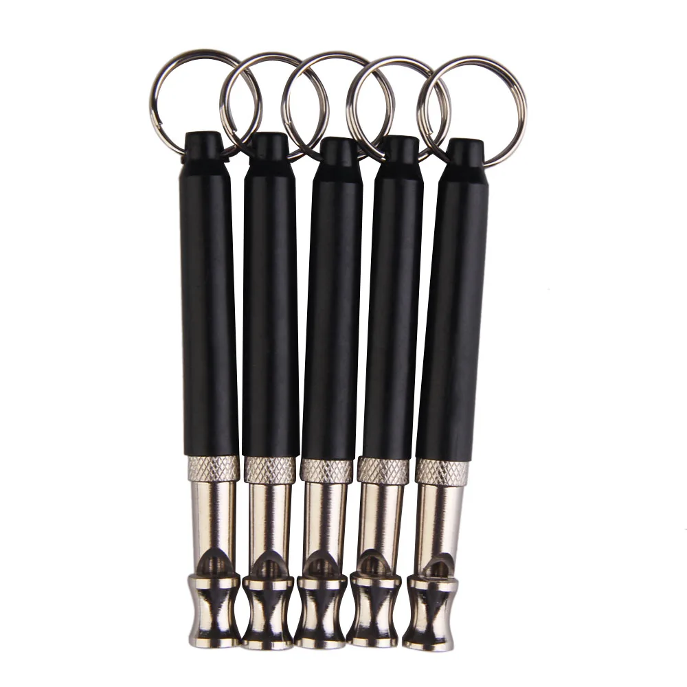 Silbato ultrasónico para perros, silbato de entrenamiento de ladridos, flauta de dos tonos, llavero para cachorros, entrenador