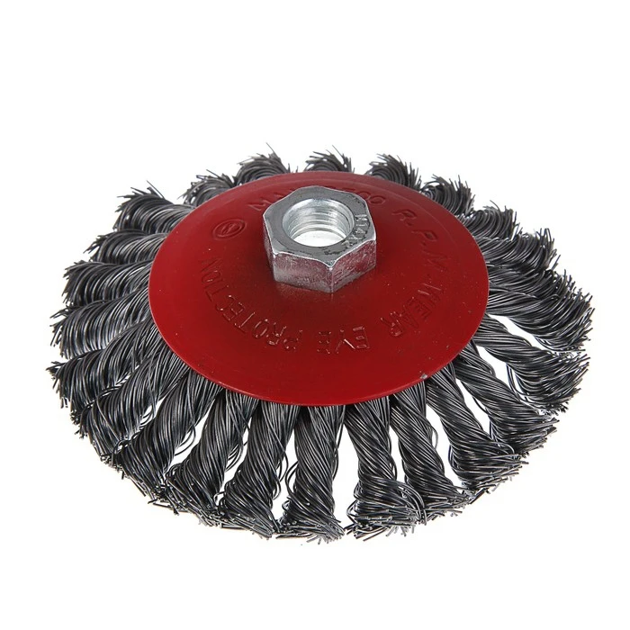 Щетка металлическая для УШМ LOM крученая проволока &quotтарелка&quot М14 125 мм