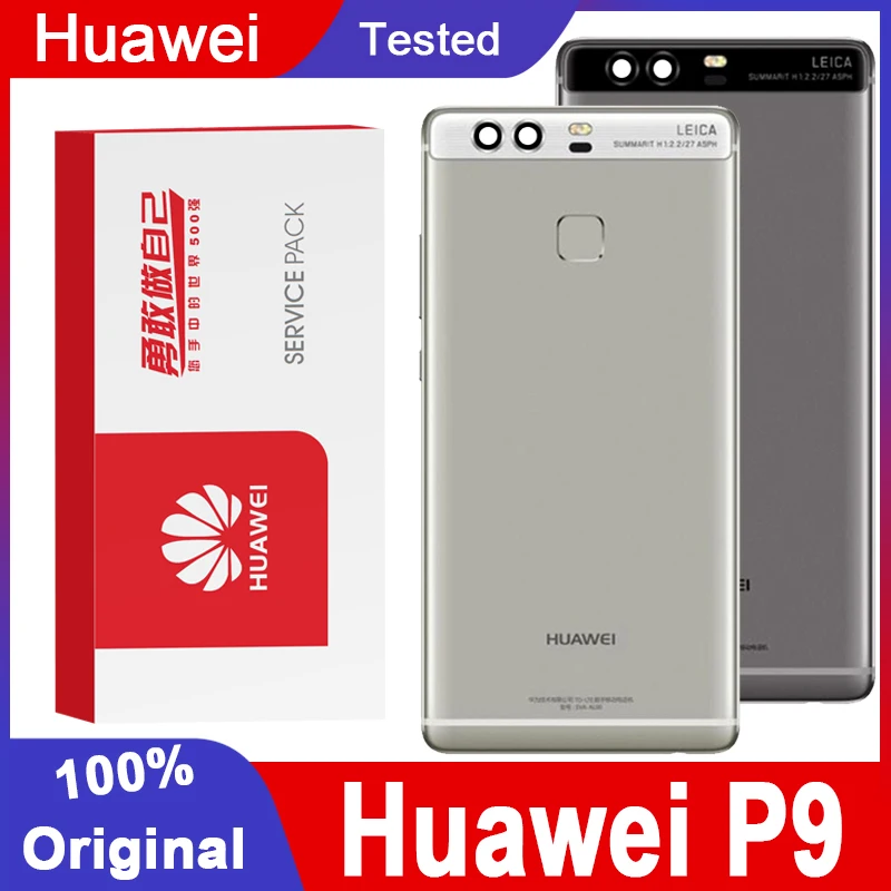 100% оригинальный сменный задний корпус для Huawei P9 задняя крышка аккумулятор с объективом камеры