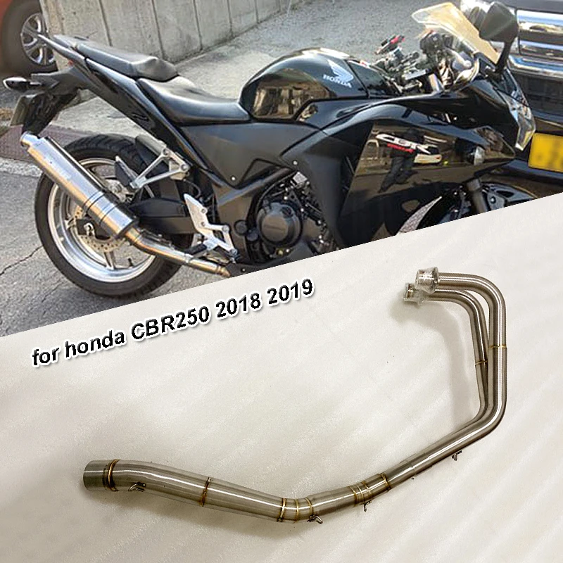 Motorcycle Stainless Steel Exhaust System Mid Tube Link Connect Pipe For Honda Cbr 250 R Cbr 250 18 19 Mid Tube Pipe Exhaus Aliexpress